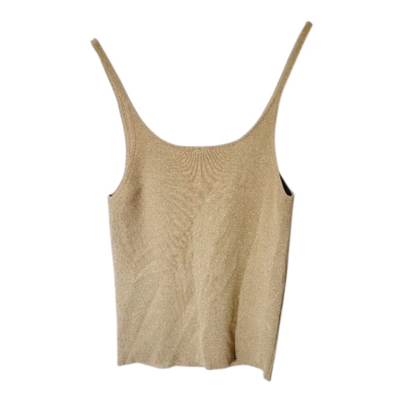 Y2K Vintage GAP Gold Shimmer Knit Sweater Top Size Small women's - Picture 4 of 15